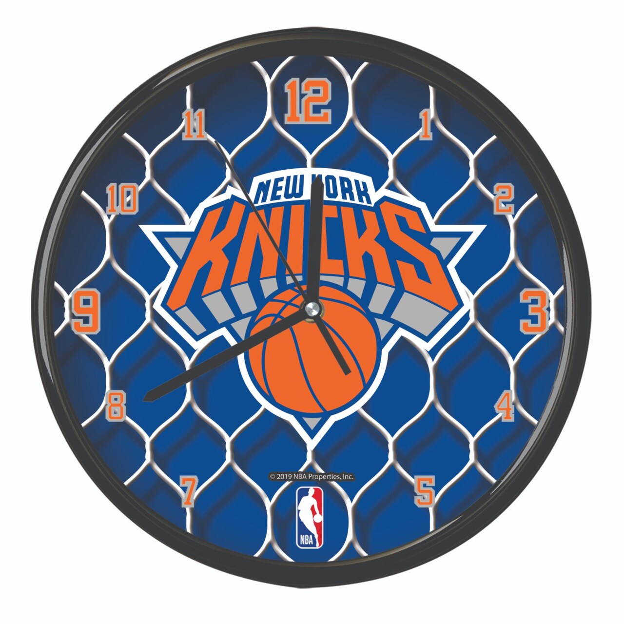 The Memory Company 11.5&#x22; Blue and Orange NBA New York Knicks Net Wall Clock